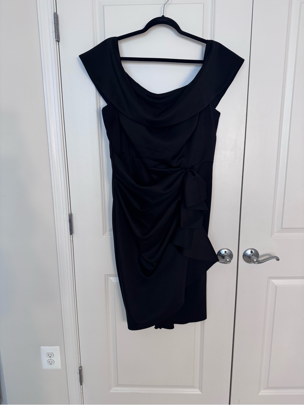 Xscape Black Ruffle Sheath Dress - Picture 3 of 4